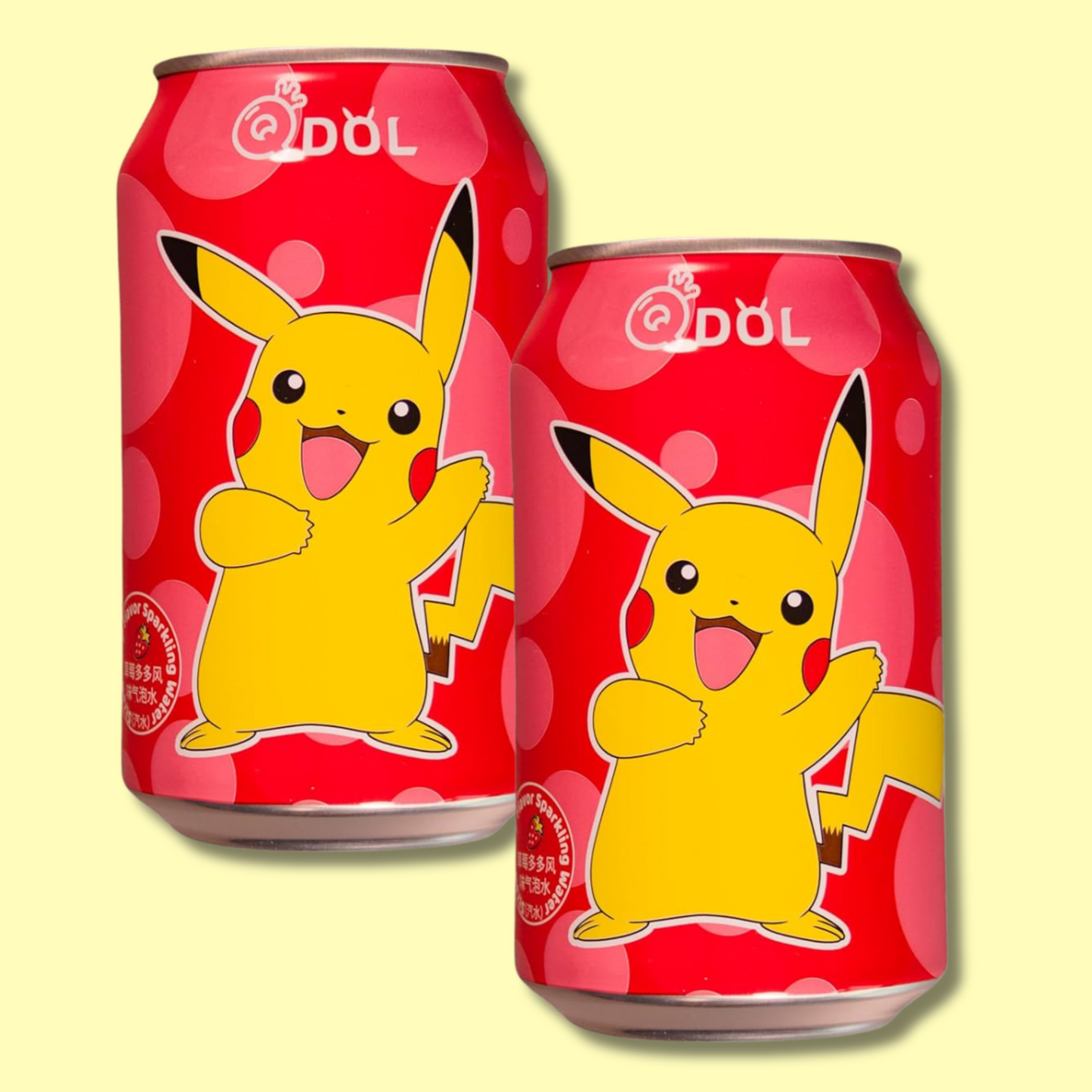 Pokemon Pikachu Strawberry Sparkling Water 330ml (QDOL)