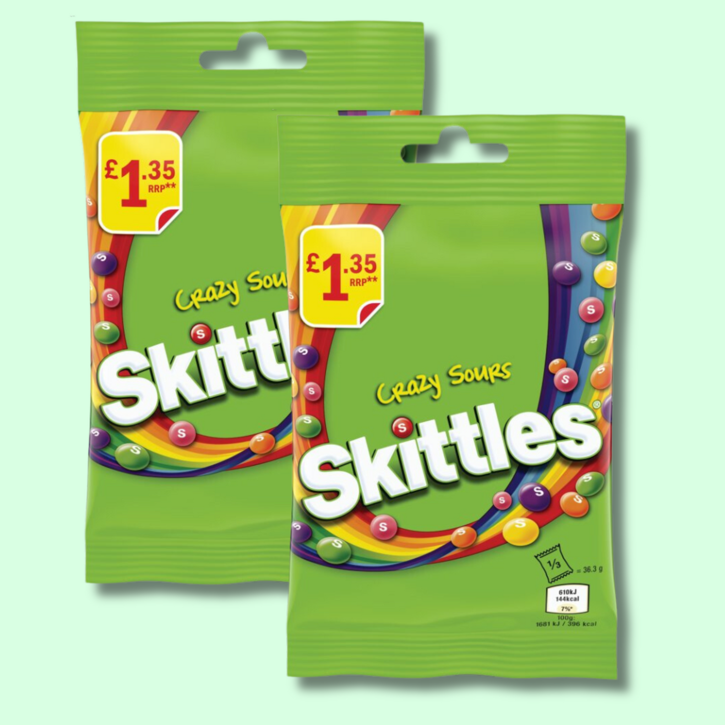 Skittles Crazy Sours 109g (MARS) VEGAN