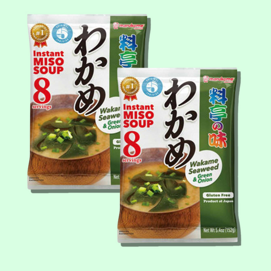 Instant Miso Soup Ryotei no Aji Wakame 8 Servings 152g (MARUKOME)