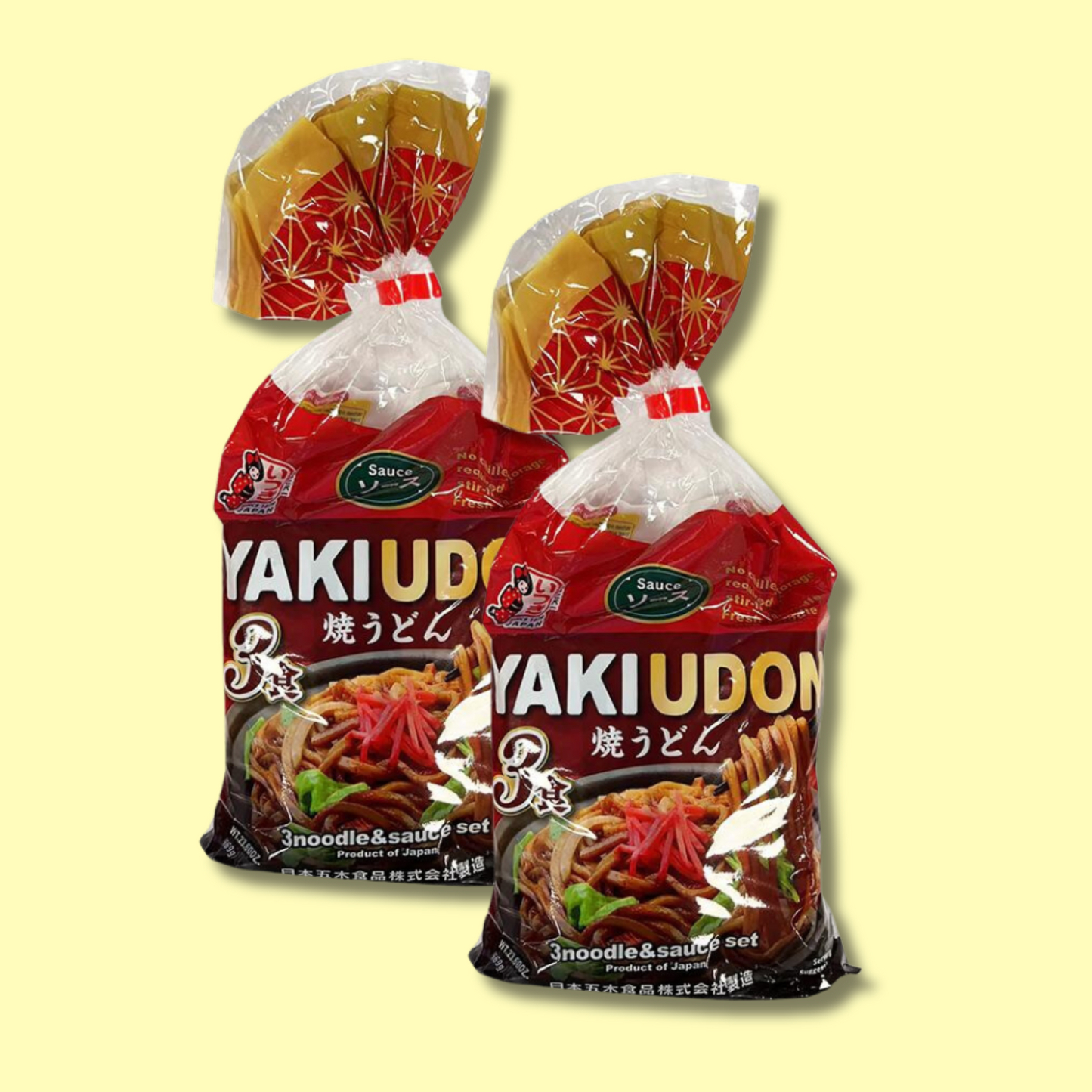 Yaki-Udon Stir-Fried Udon Noodles w/ Sauce 3 Servings (ITSUKI)