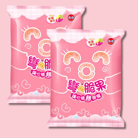 Strawberry Milk Corn Puff Chips 40g (KUAIKUAI)