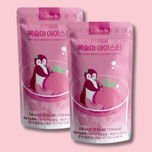 Viral!!! Korean Pouch Drink Peach Ice Tea 230ml (CANTABILE)