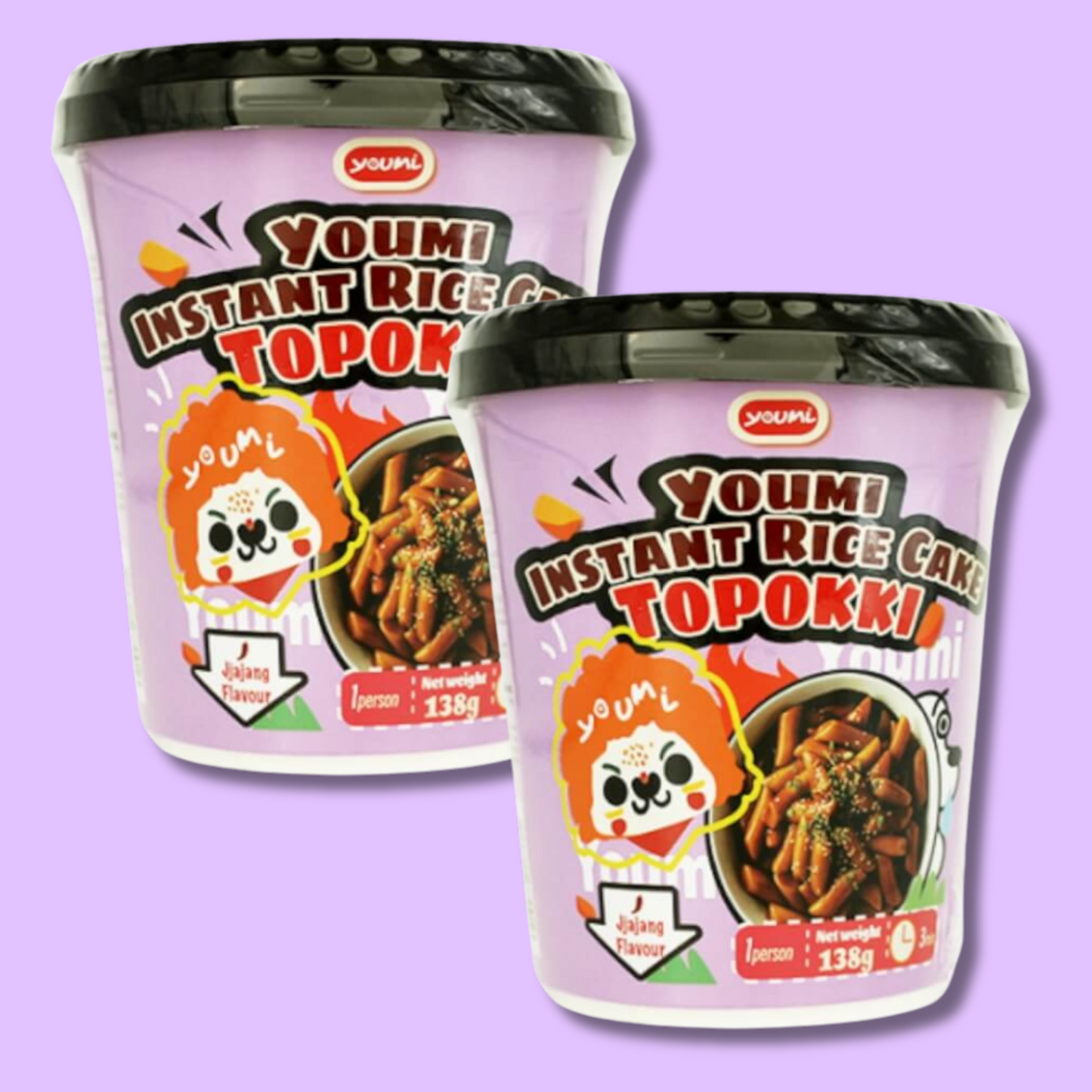 Rice Cake Topokki Cup Jjajang Flavour 138g (YOUMI)