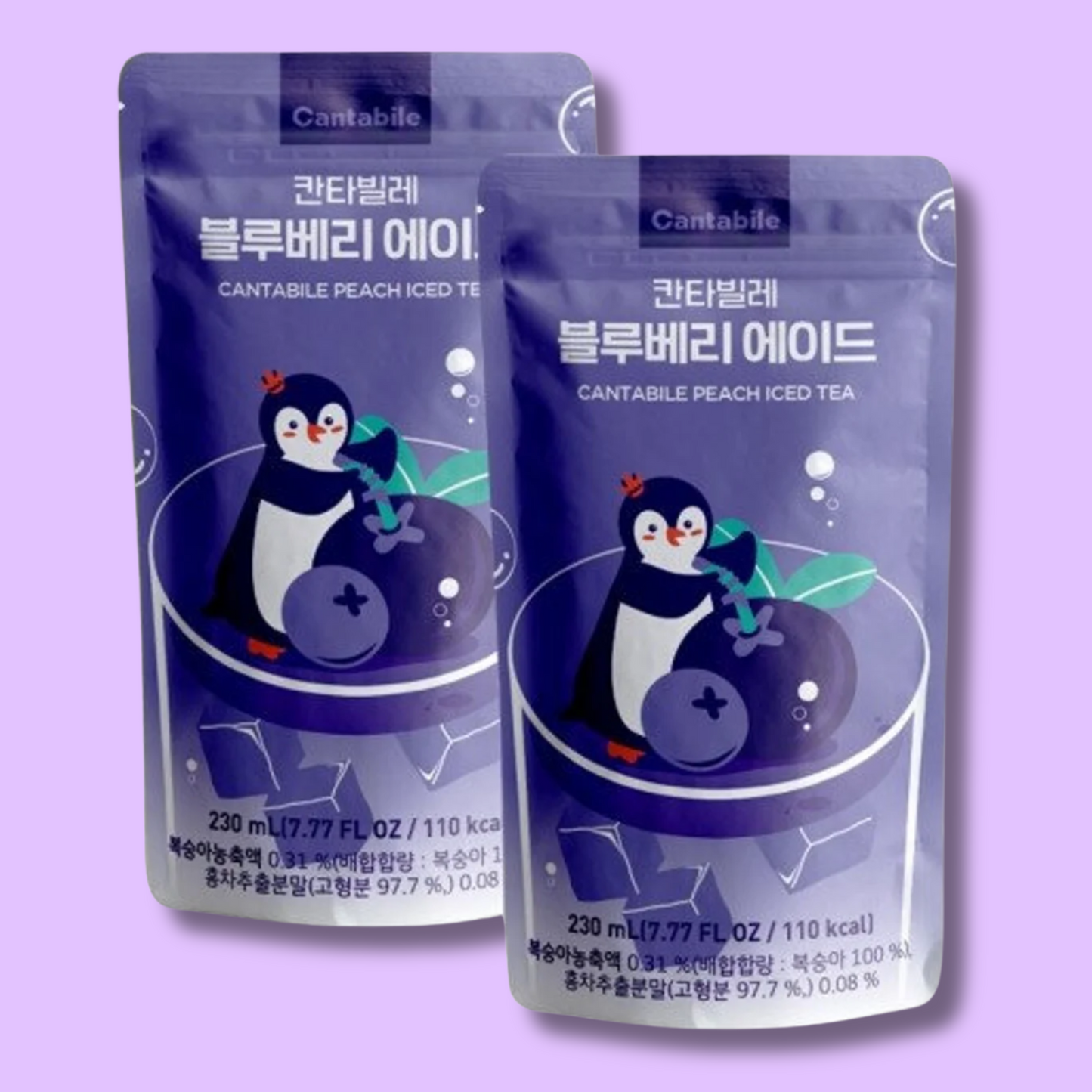 Viral!!! Korean Pouch Drink Blueberry Ade 230ml (CANTABILE)