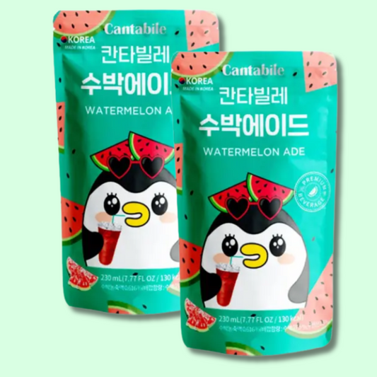 Viral!!! Korean Pouch Drink Watermelon Ade 230ml (CANTABILE) HALAL