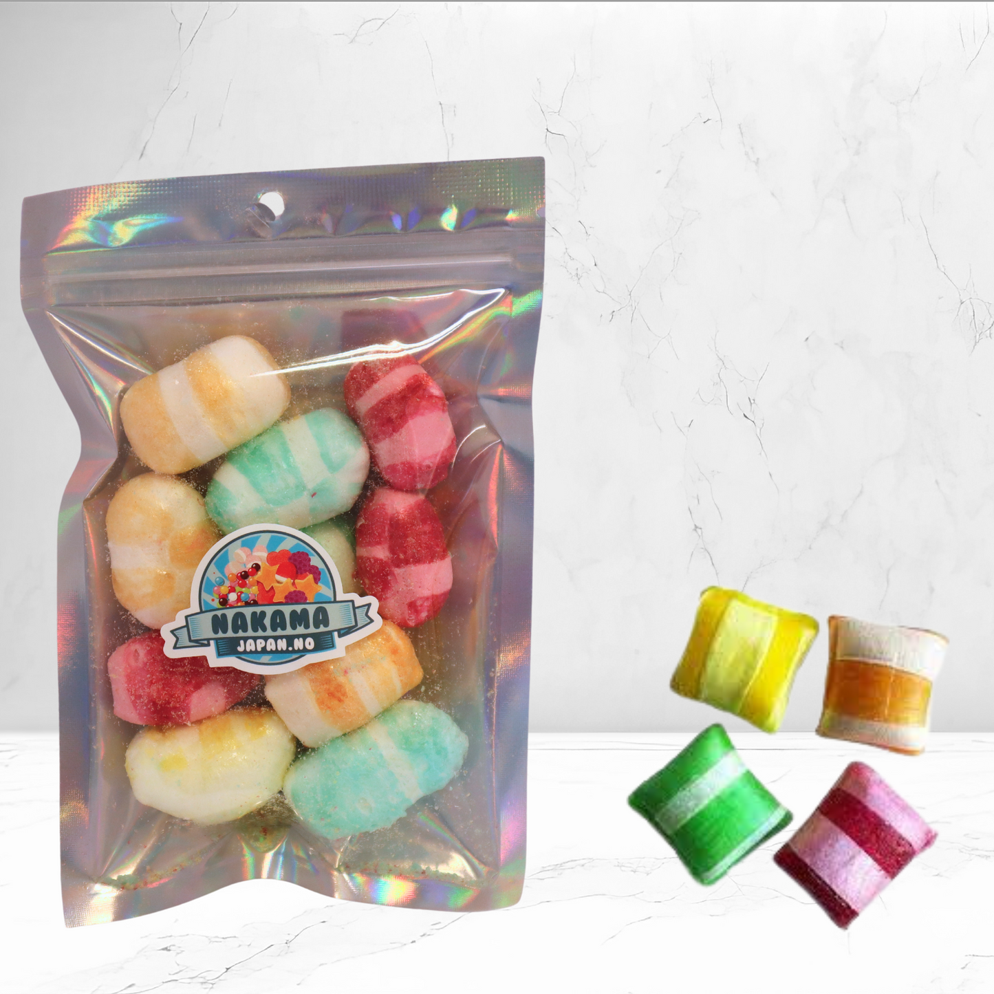 Freeze Dried Tutti Frutti Karameller 10stk