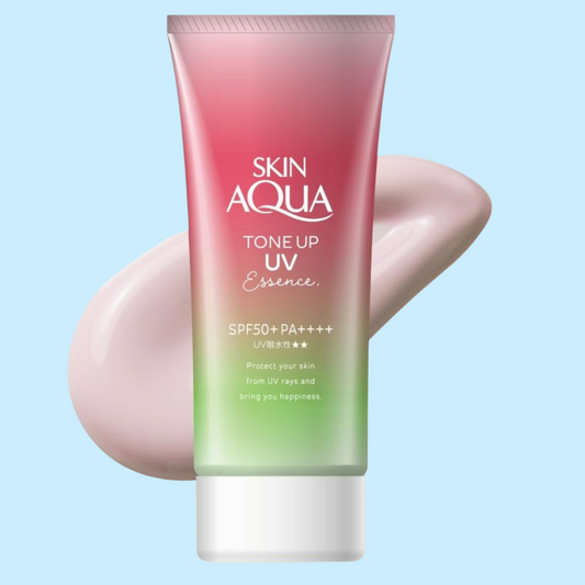 Tone Up UV Essence Tinted Sunscreen Happiness Aura Rose SPF50+ PA++++ 80g (SKIN AQUA)