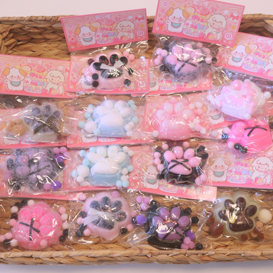 Taba Squishy Cat Paws with Pompom 7cm