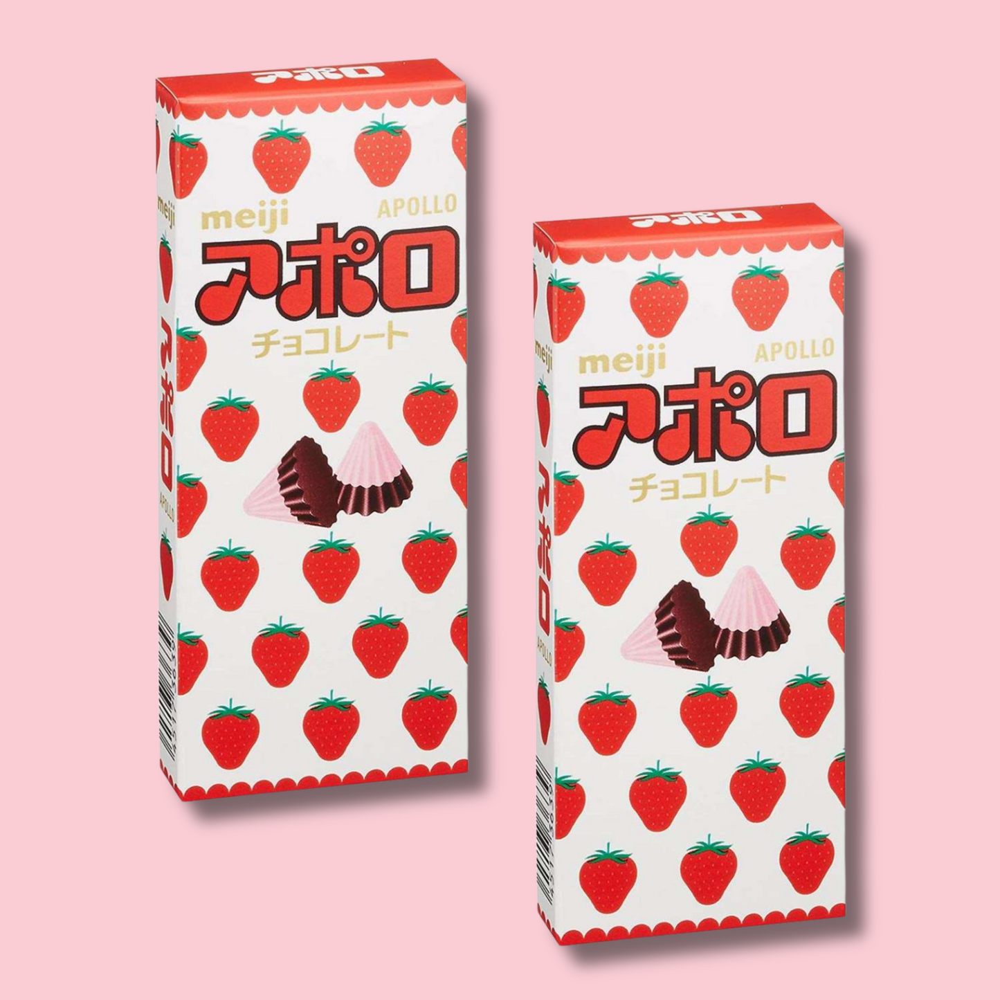 Apollo Strawberry Chocolate 46g (MEIJI)