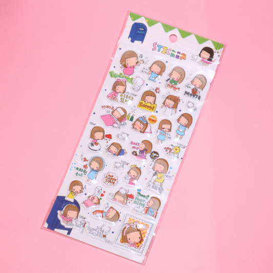 Sticker Sheet Korean Girl