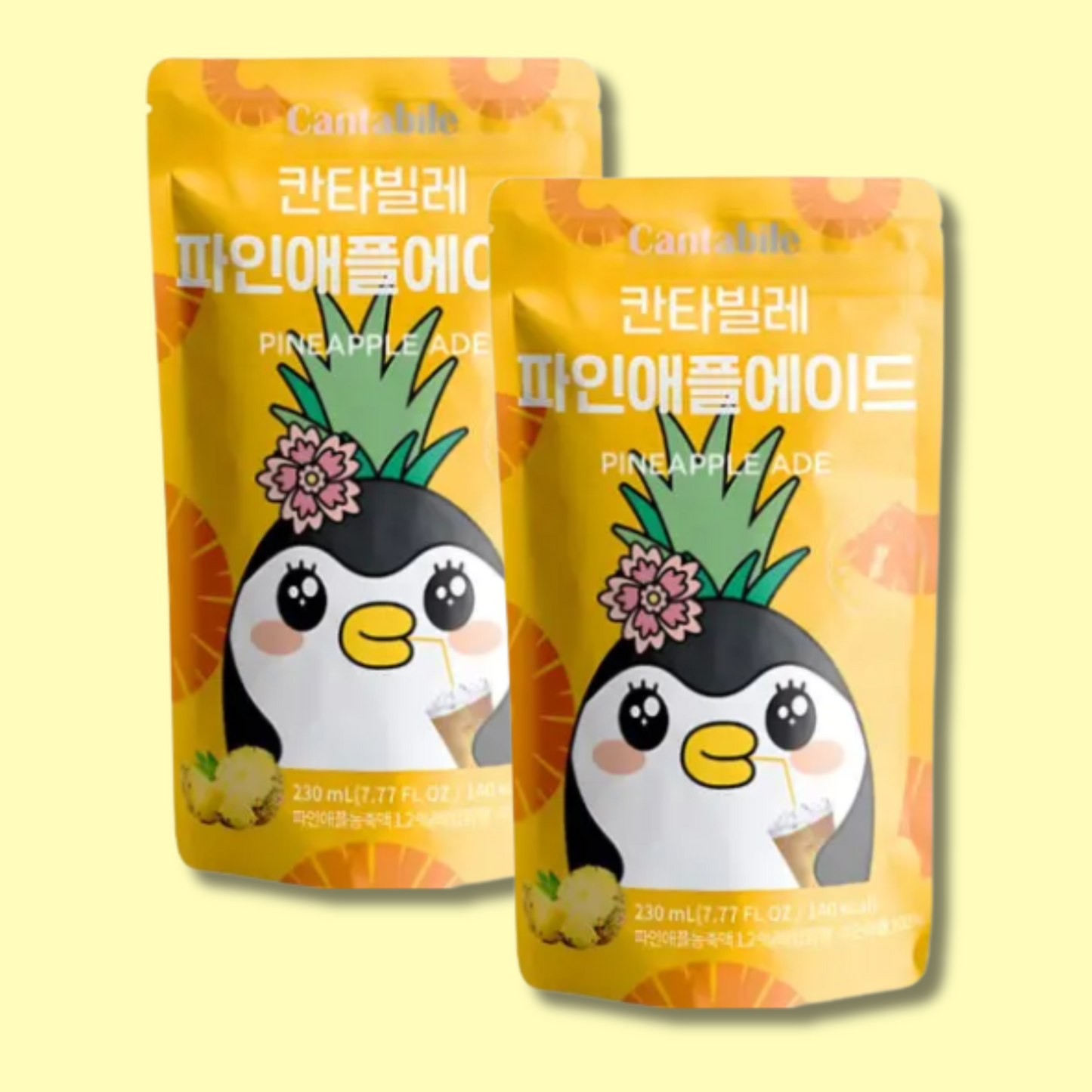 Viral!!! Korean Pouch Drink Pineapple Ade 230ml (CANTABILE) HALAL