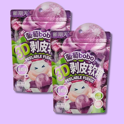 3D Grape Peelable Gummy Candy 130g (XINQITIAN)