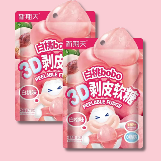 3D Peach Peelable Gummy Candy 130g (XINQITIAN)