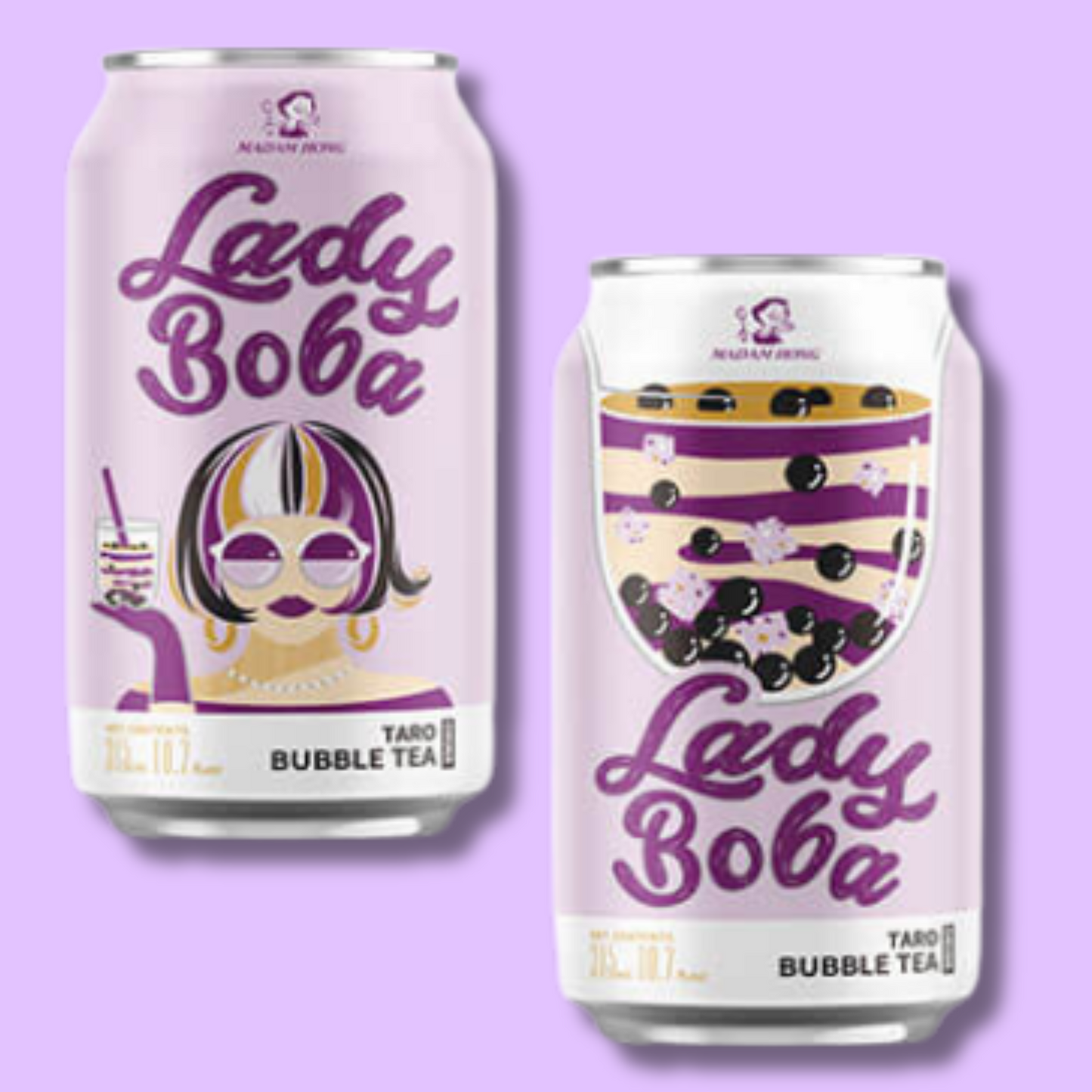 Lady Boba Bubble Tea Taro 315ml (MADAM HONG) HALAL