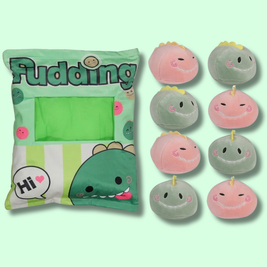Plushy Bag Pudding Dino 43cm