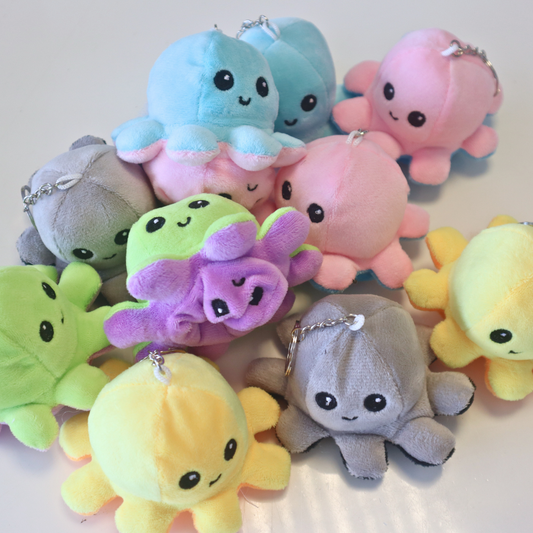 Plush Keychain Reversible Octopus 12cm
