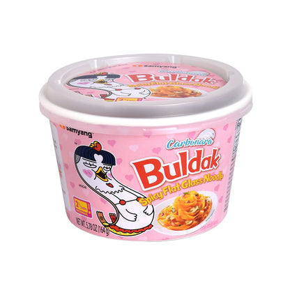 Buldak Dangmyeon Flat Glass Noodles Carbonara Bowl 164.5g (SAMYANG)
