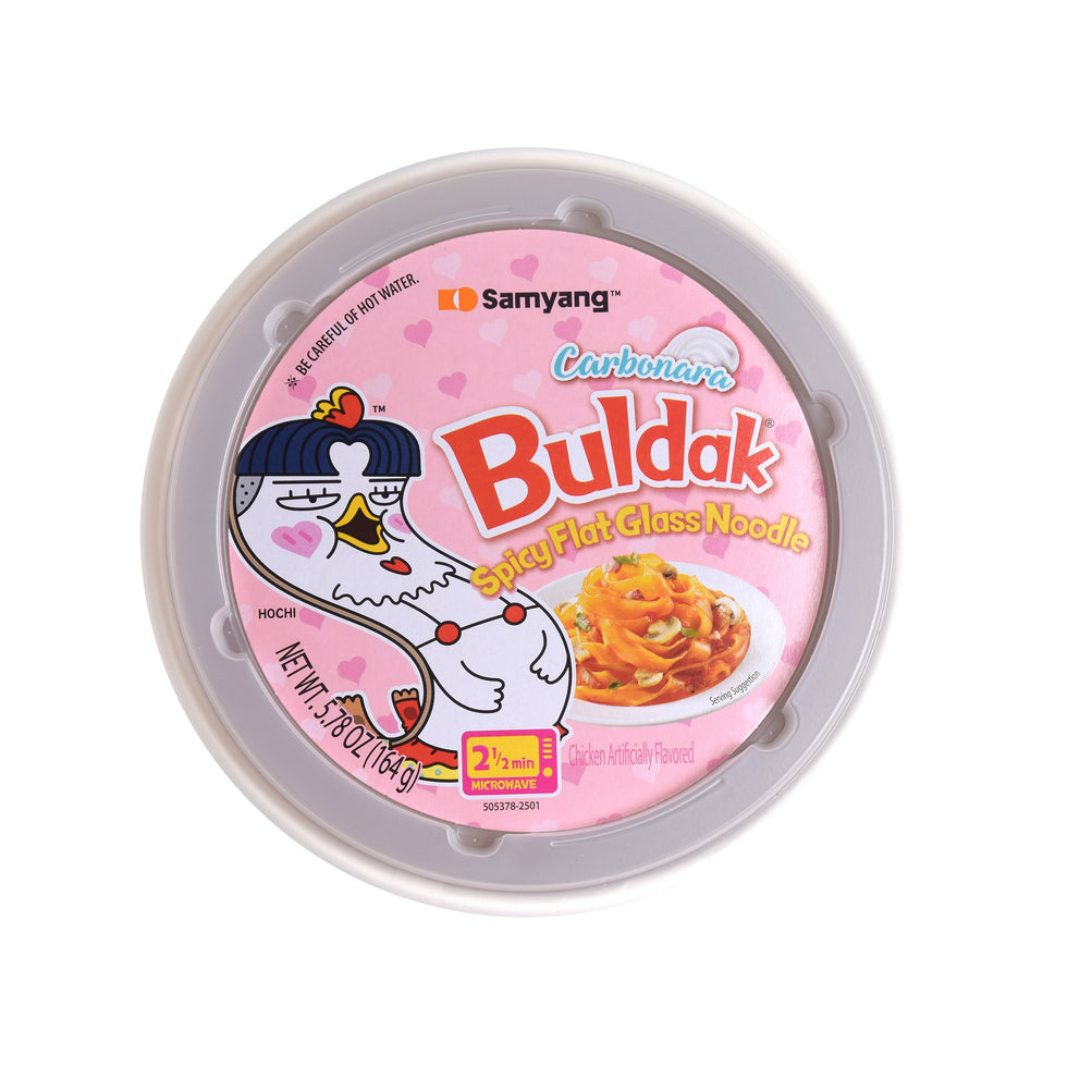 Buldak Dangmyeon Flat Glass Noodles Carbonara Bowl 164.5g (SAMYANG)