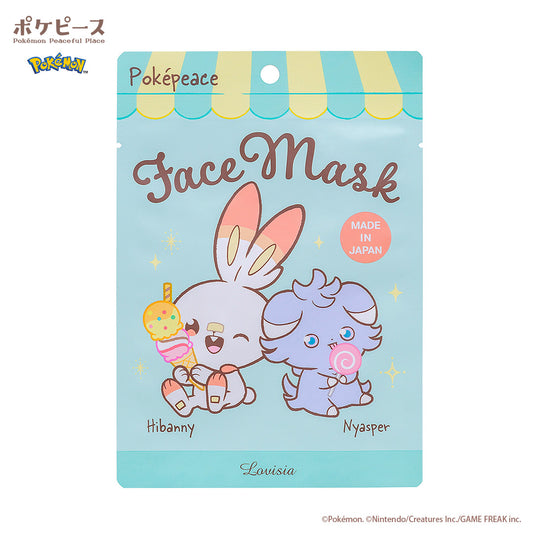 Scented Pokemon Pokepeace Face Mask Hibanny & Nyasper Yuzu 20ml (LOVISIA)