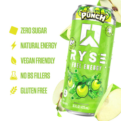 Ryse Fuel Energy Drink Sour Punch Sour Green Apple 473ml