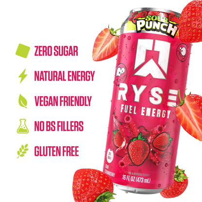 Ryse Fuel Energy Drink Sour Punch Sour Strawberry 473ml