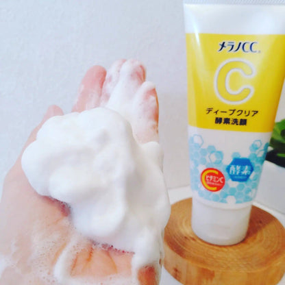 Melano CC Deep Clear Enzyme Face Wash for Clogged Pores 130g (ROHTO)