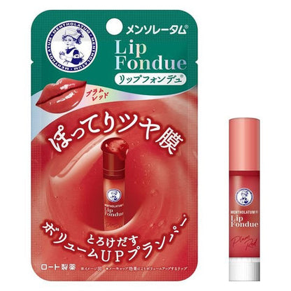 Mentholatum Lip Fondue Melty Lip Balm Plum Red Lipstick 3.2g (ROHTO)