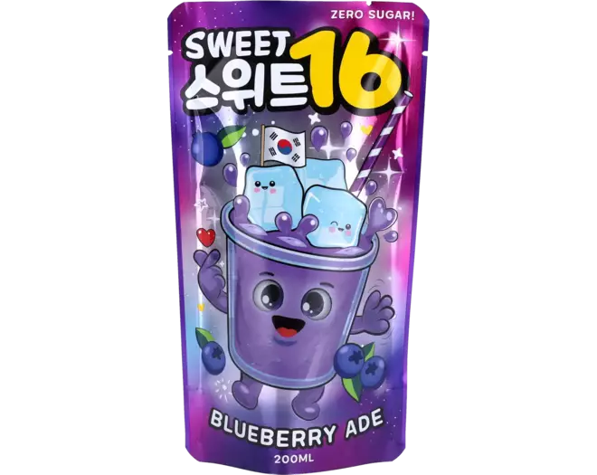 Pouch Drink Blueberry Ade 200ml (Sweet16)