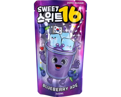 Pouch Drink Blueberry Ade 200ml (Sweet16)