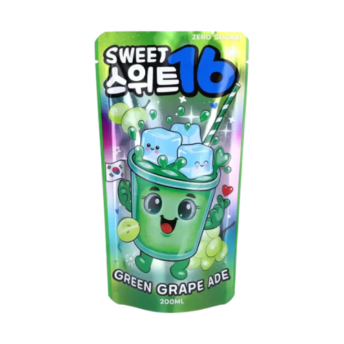 Pouch Drink Green Grape Ade 200ml (Sweet16)