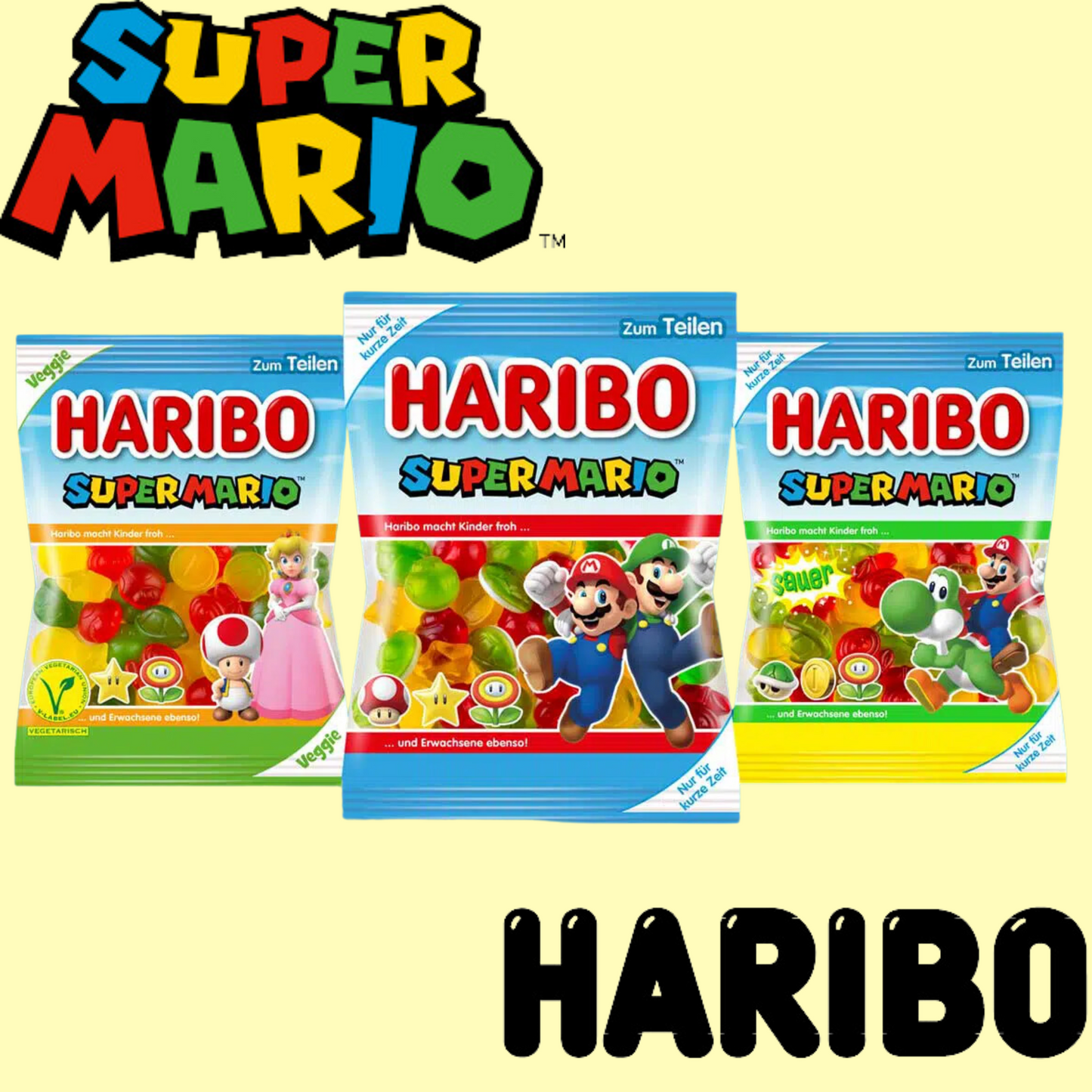 !!Limited Edition!! Super Mario Gummigodteri 175g (HARIBO)