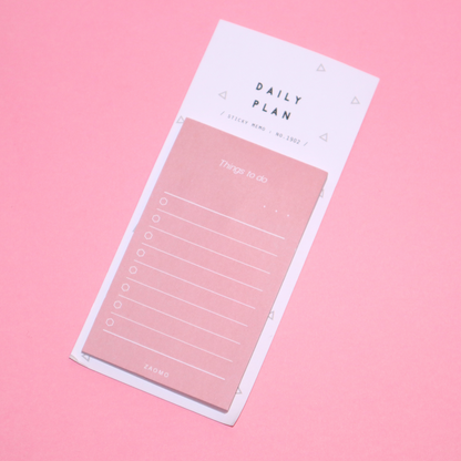 DAILY PLAN Nyttige Stickynotes med Enkel Design 50-ark