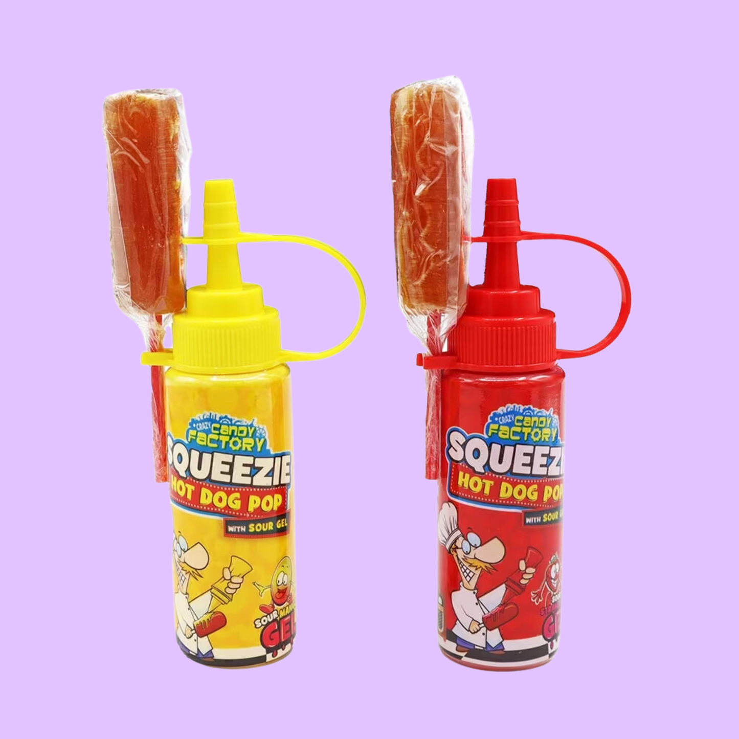 Squeezie Hot Dog Pop 80g (Crazy Candy Factory)