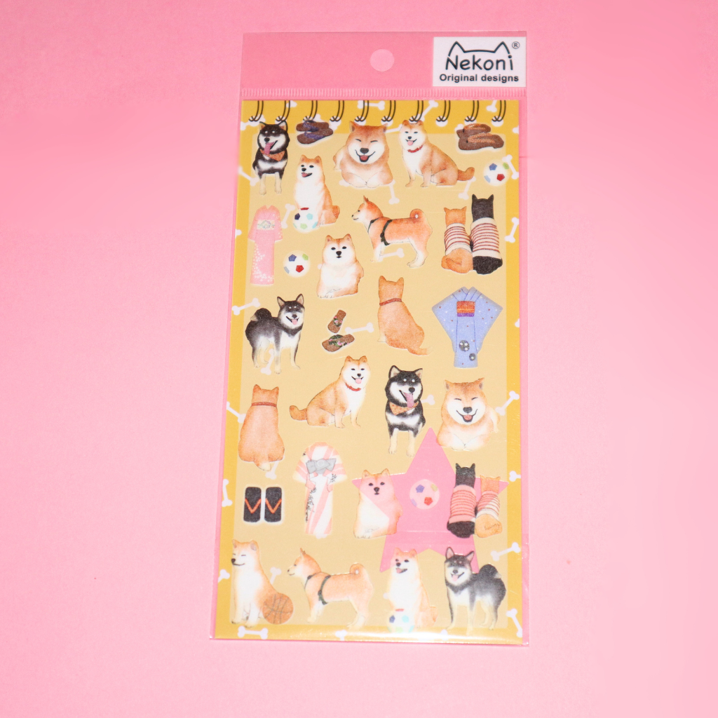 Sticker Sheet Japansk Hund Shiba Akita (NEKONI)