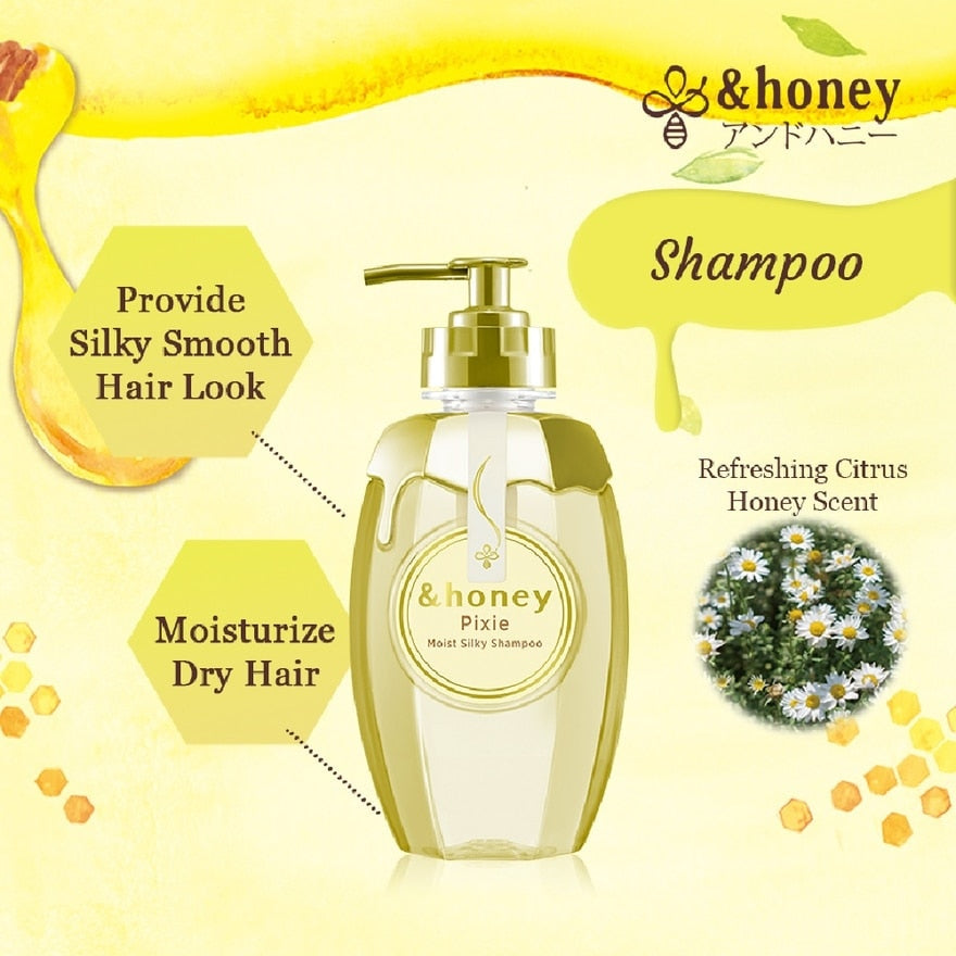 &honey Pixie Moist Silky Hair Shampoo Step 1.0 440ml (VICREA)