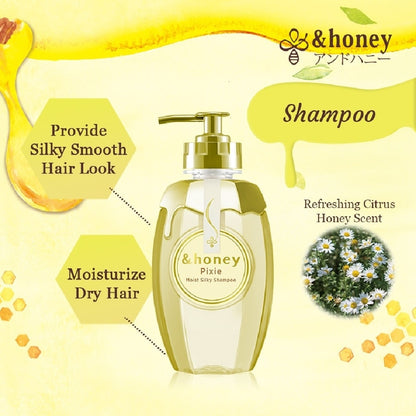 &honey Pixie Moist Silky Hair Shampoo Step 1.0 440ml (VICREA)