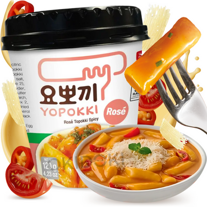 Tteokbokki Rose Spicy HALAL 120g (YOPOKKI)