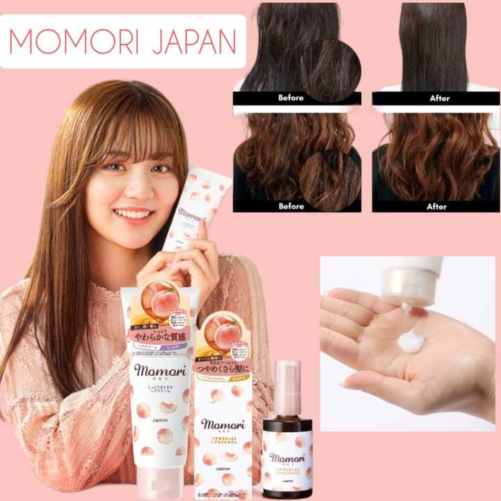 Momori Peach Rich Moist & Cohesive Hair Cream 150g (DARIYA)
