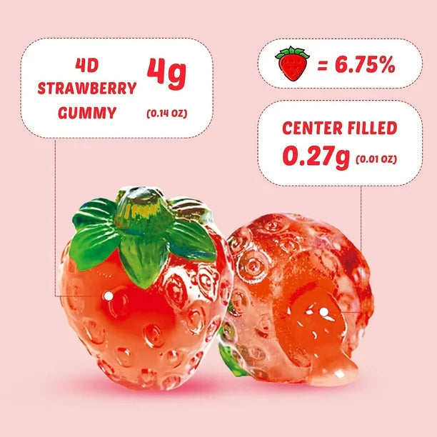 4D Fruit Gummy Strawberry Burst 170g (AMOS)