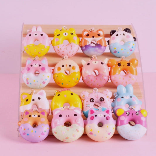 Squishy Keychain Animal Donut