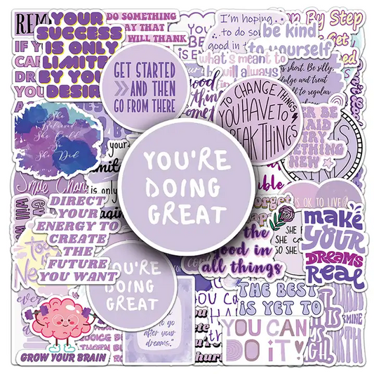 Sticker Flake Motivational Positive Phrases