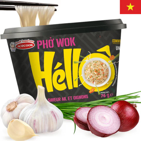 Hello Pho Wok Garlic & Onion 76g (ACECOOK)