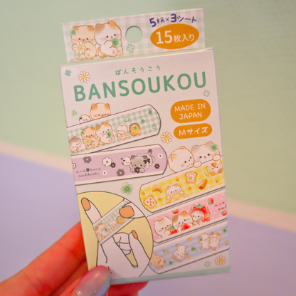 Band Aid Plaster Chubby Cat Flower Bread 15pcs (CRUX)