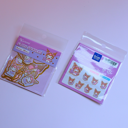 Sticker Flakes Sanrio Kuromi Golden Detail 30pcs (SANRIO)