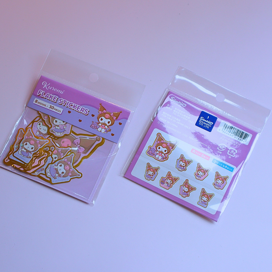 Sticker Flakes Sanrio Kuromi Golden Detail 30pcs (SANRIO)