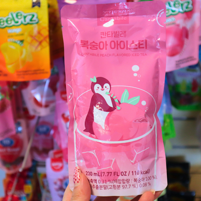 Viral!!! Korean Pouch Drink Peach Ice Tea 230ml (CANTABILE)