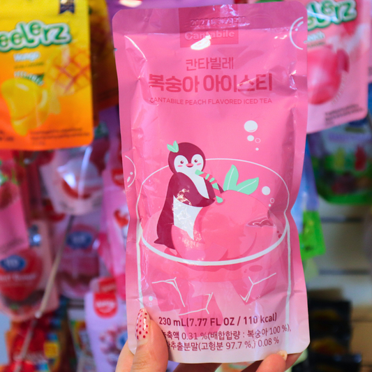 Viral!!! Korean Pouch Drink Peach Ice Tea 230ml (CANTABILE)