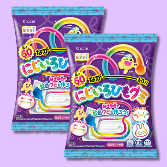 DIY Candy Kit Long Rainbow String Gummy 18g (KRACIE)