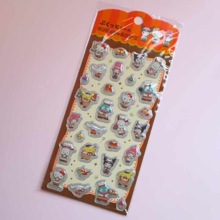 Sanrio Puffy 3D Sticker Sheet Sanrio Café No. 2 (Sanrio)