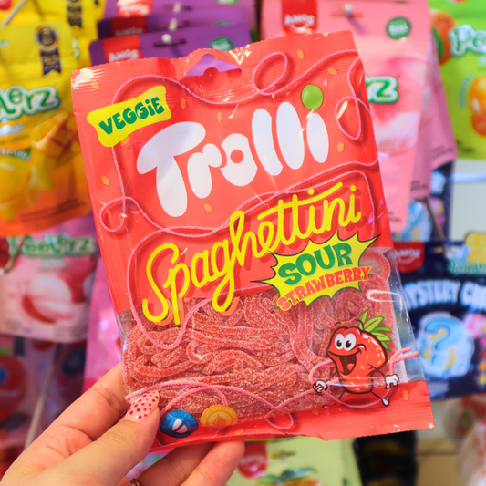 Spaghettini Strawberry Sour 100g (TROLLI)